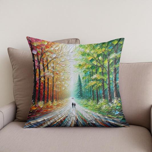 Seasons Pathway Cotton Cushion