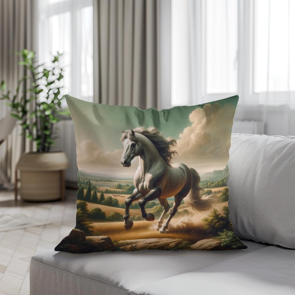 Classical Equestrian Cotton Cushion
