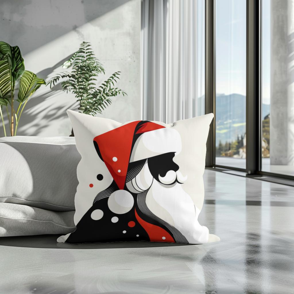 Simplified Santa Cotton Cushion