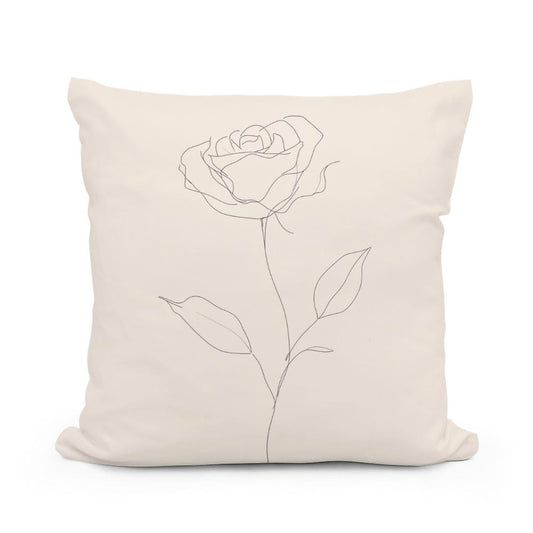 Elegant Rose Cotton Cushion