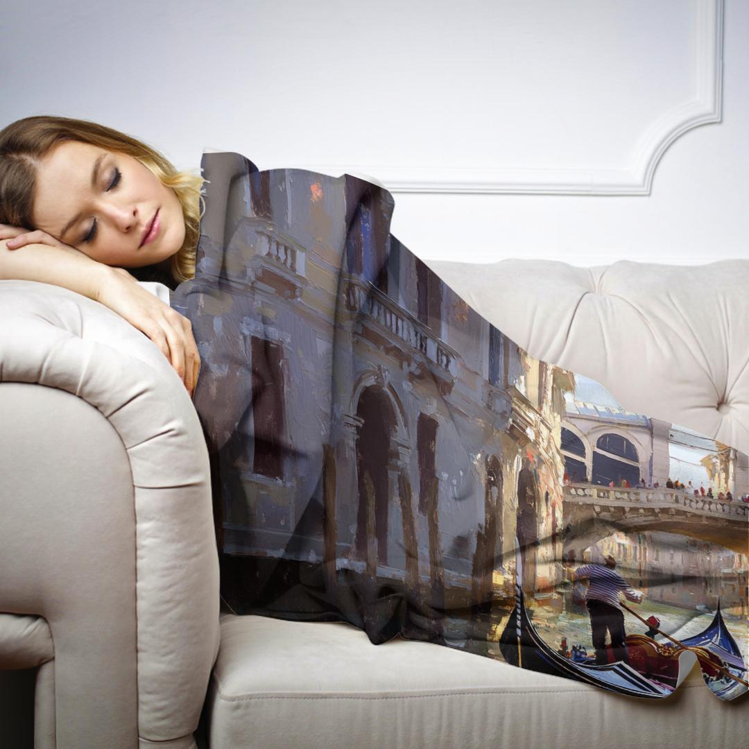 Venetian Canals Blanket