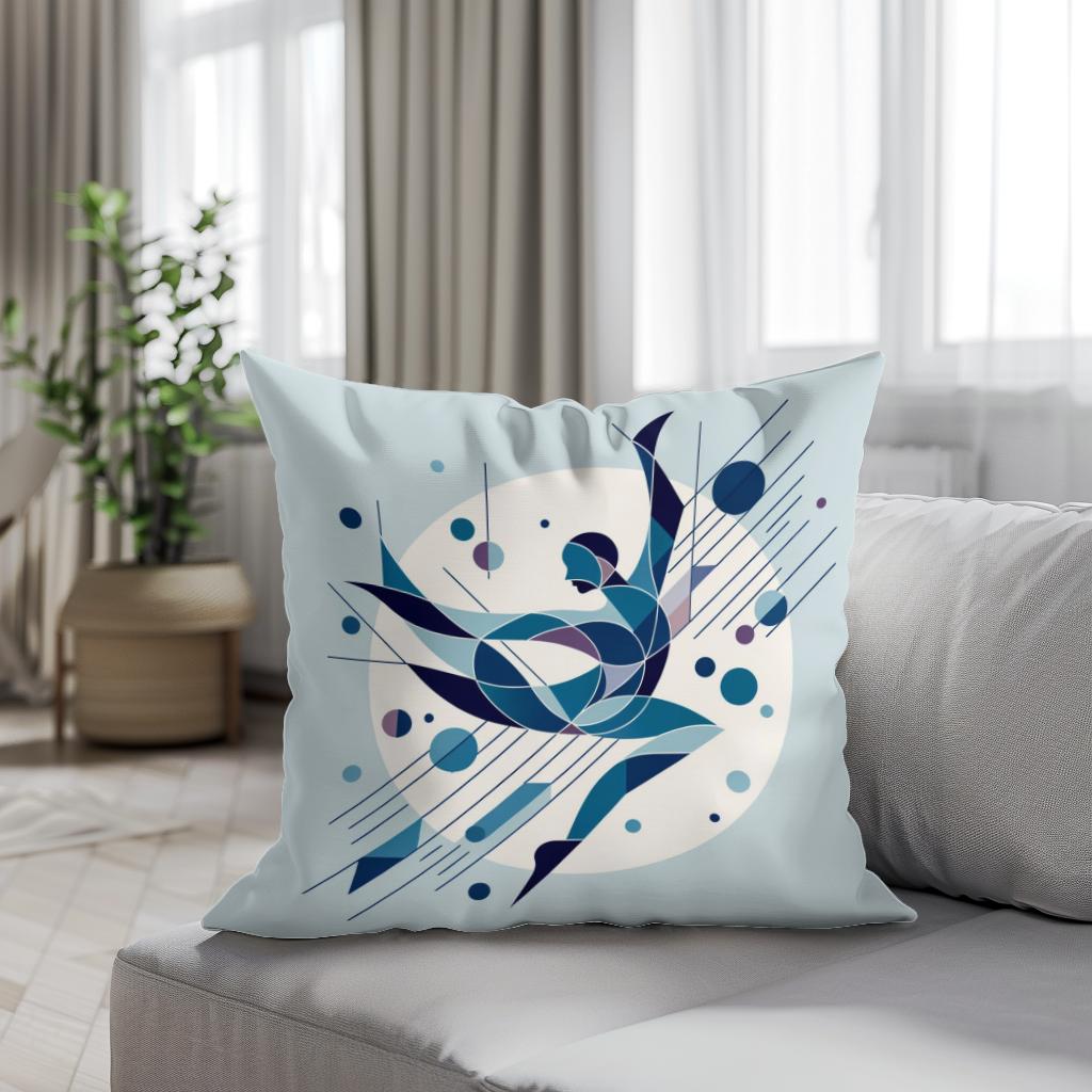Geometric Dance Cotton Cushion