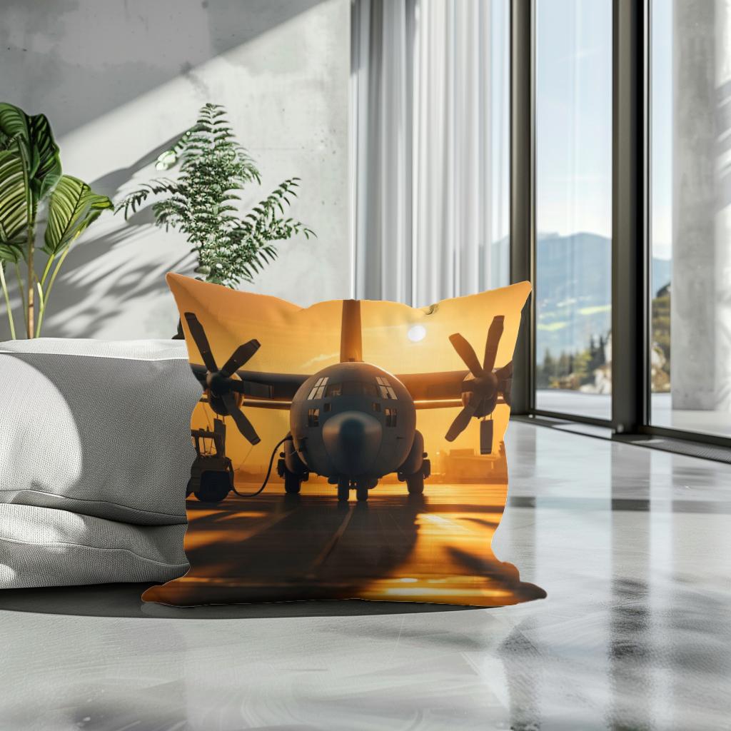 Golden Hour Mission Cotton Cushion