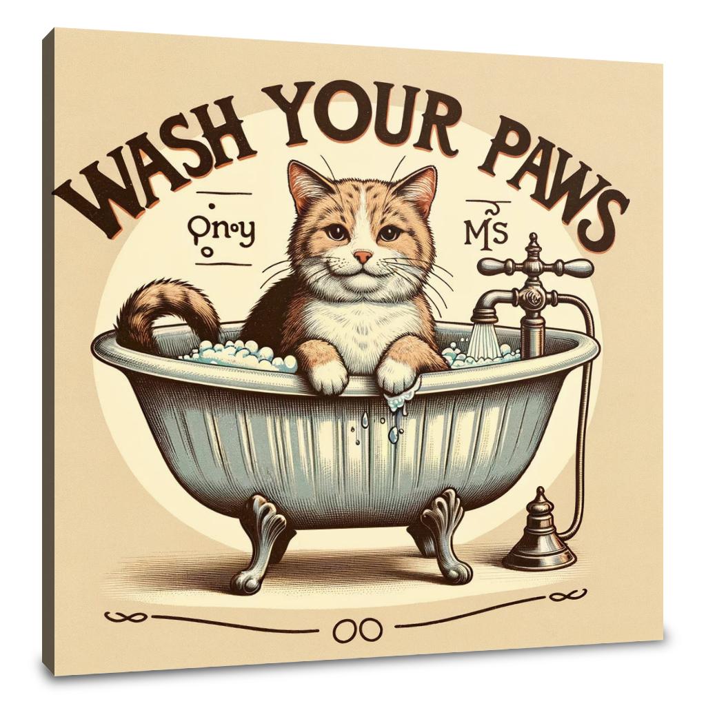 Vintage Paws Wash Canvas