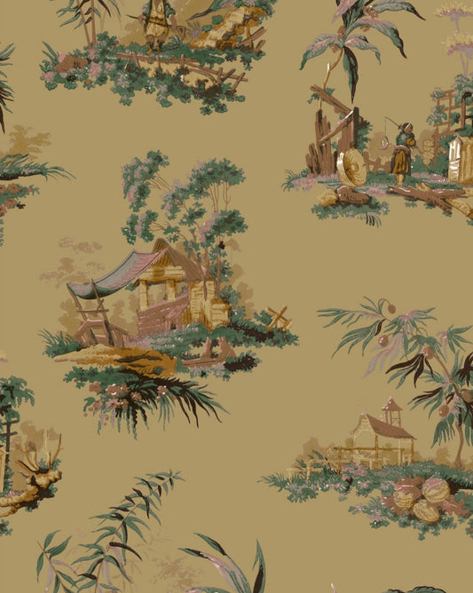 Vintage Oriental Wallpaper - Vanilla