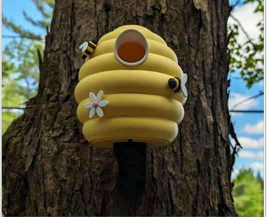 Beehive Bird Box – Cute 3D Printed Outdoor Birdhouse with Bees & Flowers | Fun Garden Decor | Gift For Mum | Nest Box
