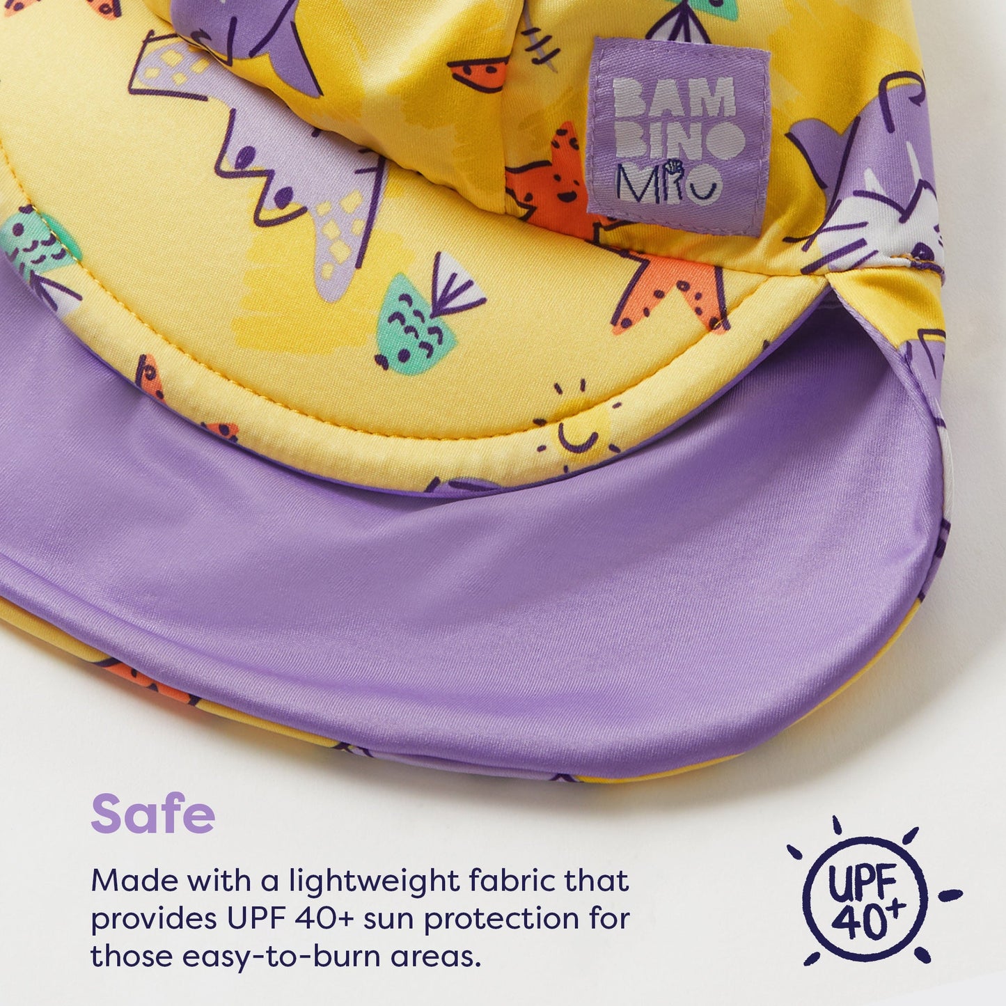 UPF 40+ Reversible Swim Hat for Babies in Wave Patrol