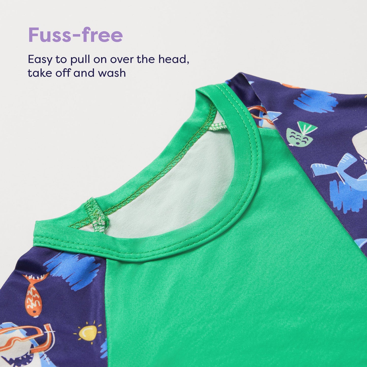 UPF 40+ Soft and Gentle Protective Swim Rash Vest in Tropical