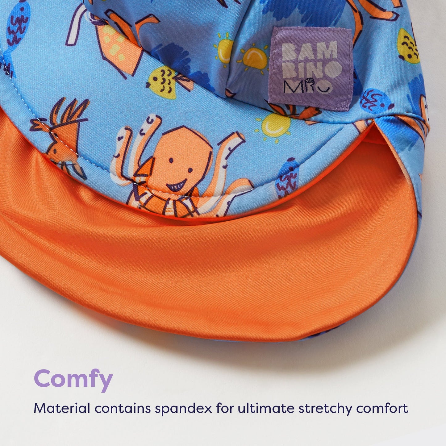 UPF 40+ Reversible Swim Hat for Babies in Wave Patrol