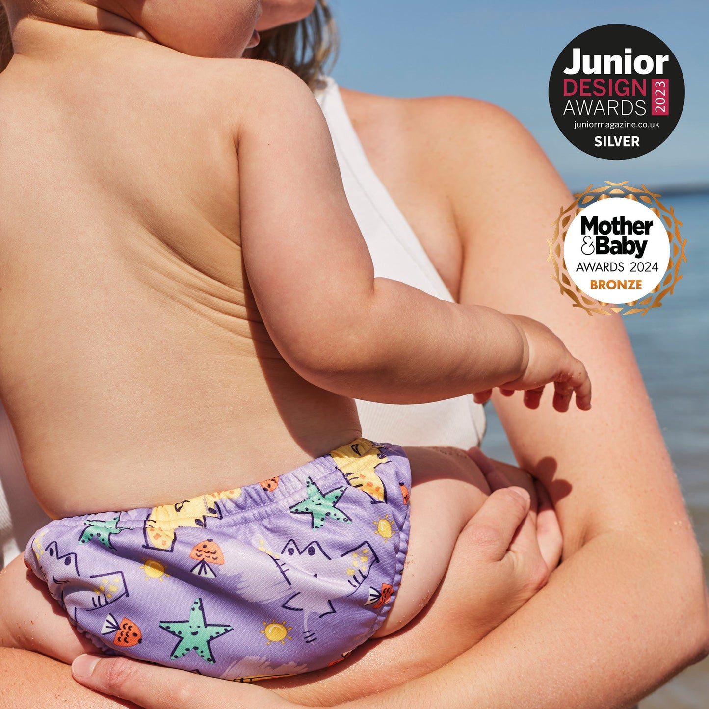 Reusable Swim Nappy in Pelican Pier