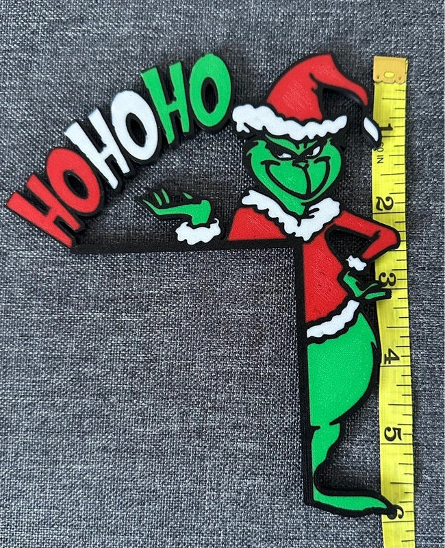 Grinch Door Corner or Light Switch Topper | Christmas Sign | Xmas Decoration | Festive Wall Art