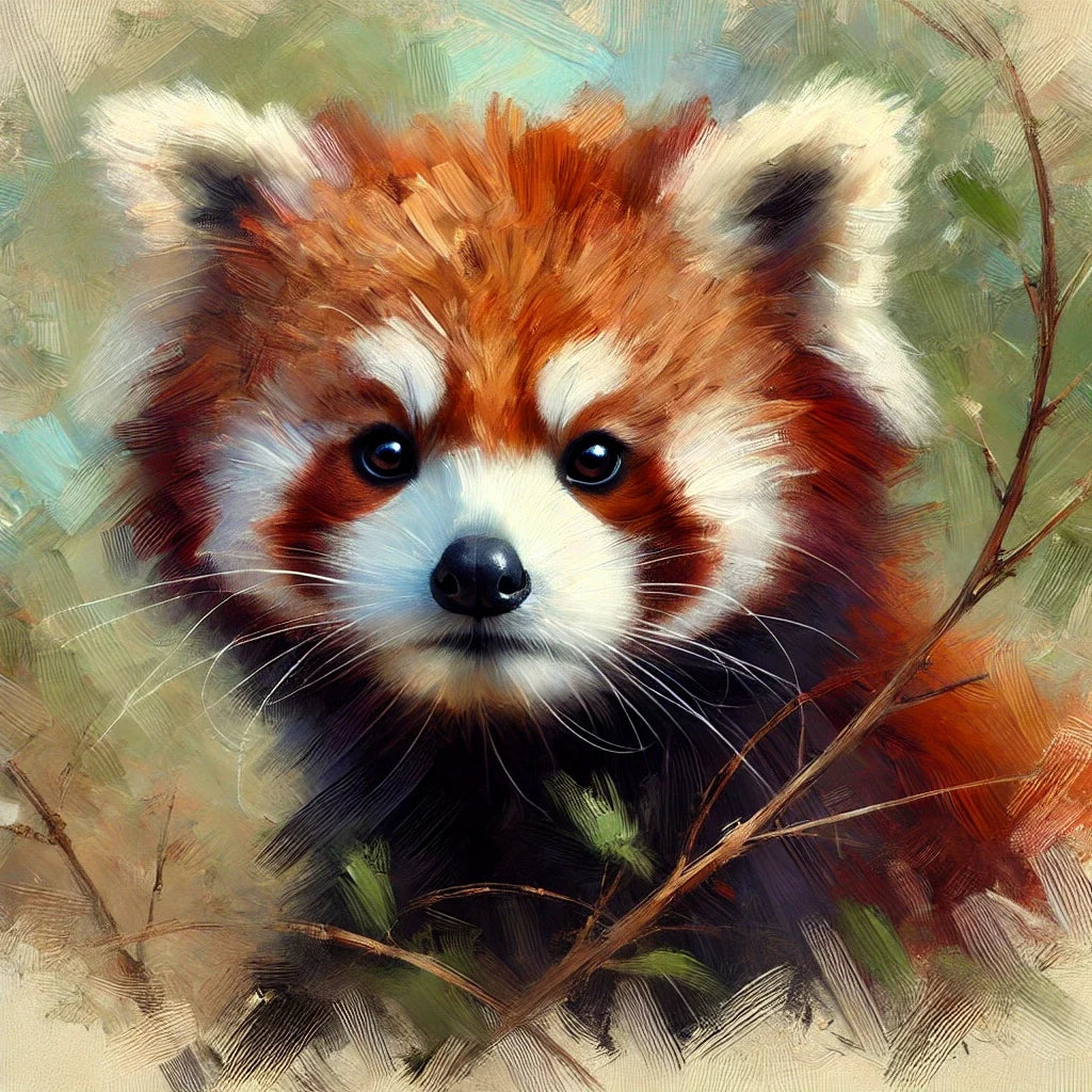 Impressionist Red Panda Canvas