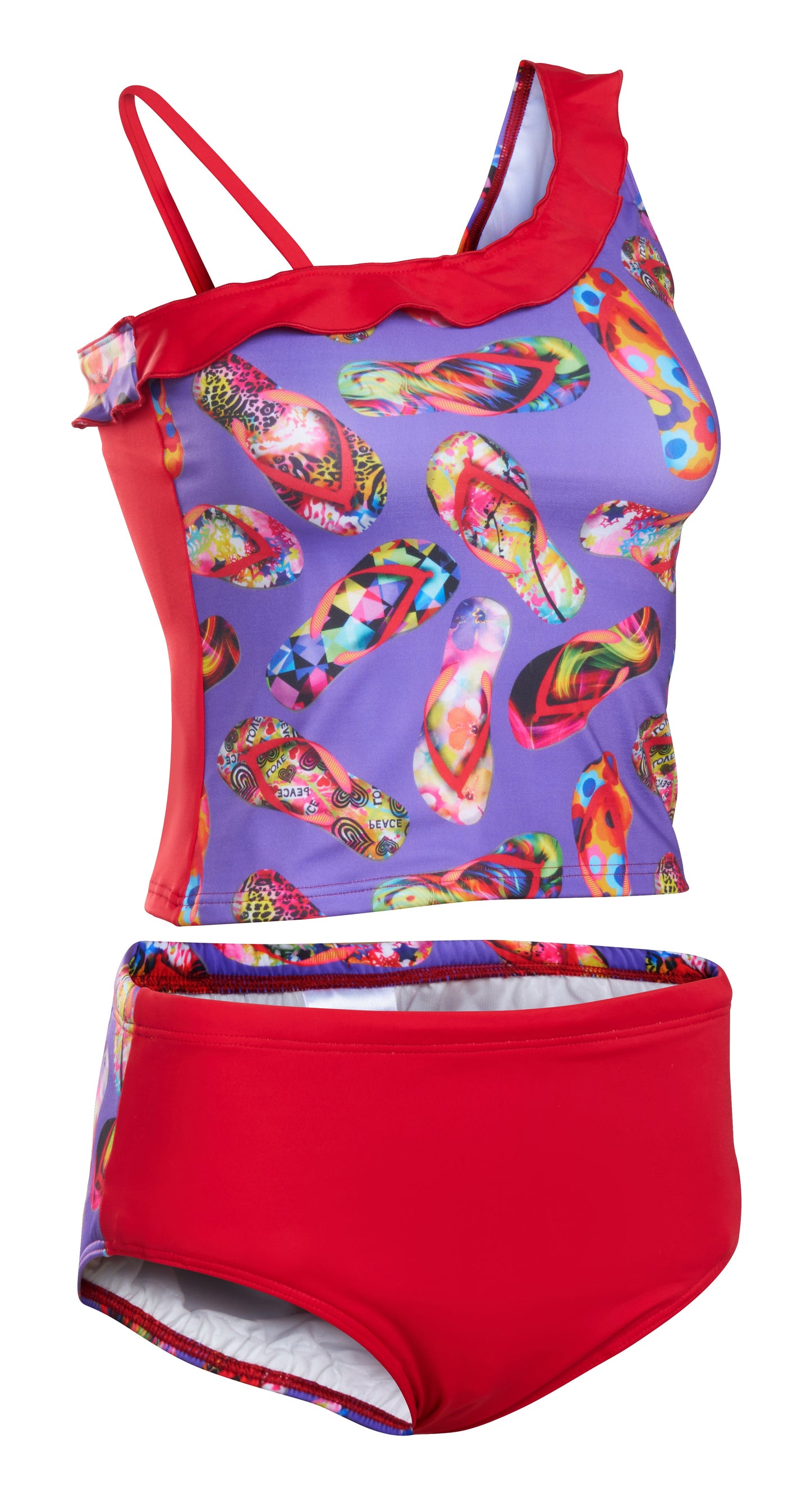 Girl's Flipflop Tankini w/briefs swimsuit *