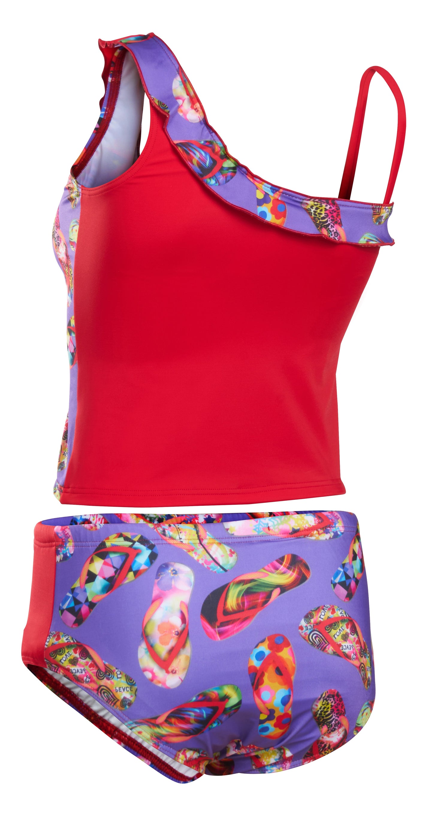 Girl's Flipflop Tankini w/briefs swimsuit *