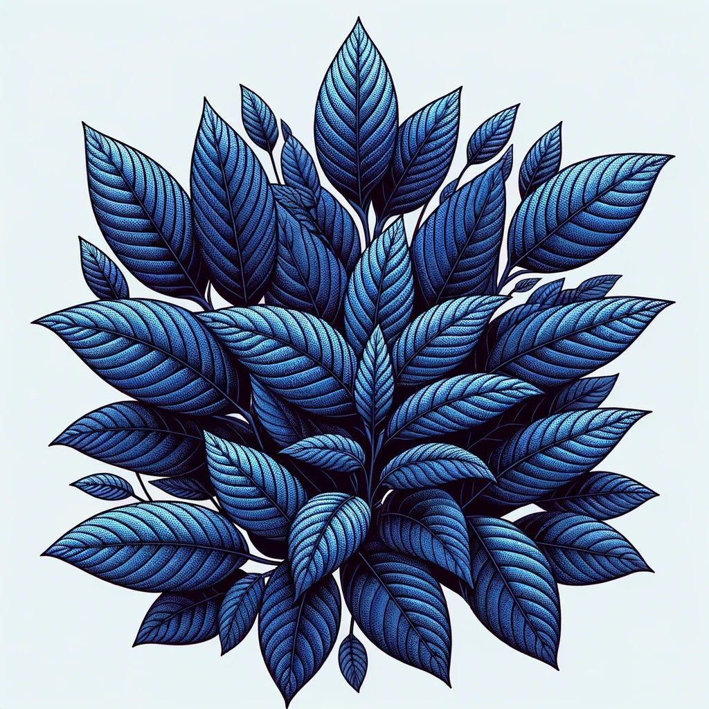 Indigo Foliage Embrace Canvas