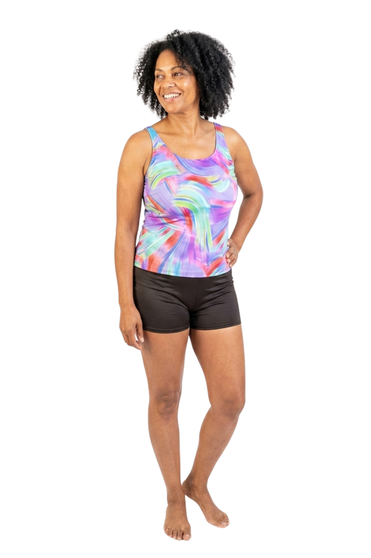Ladies Incontinence Tankini with Shorts – Leakproof Swimwear Set | Indigo Wave