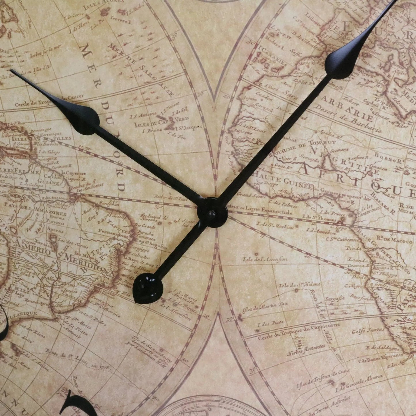 Industrial Style World Map Wall Clock