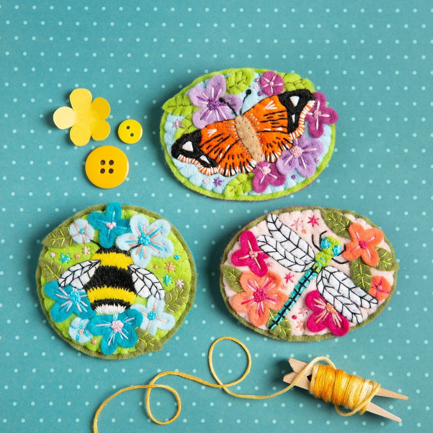 Butterfly Felt Craft Brooch Kit for Beginners