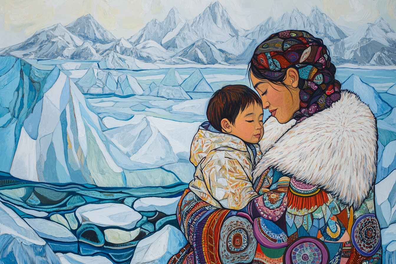 Inuit Maternal Embrace Canvas
