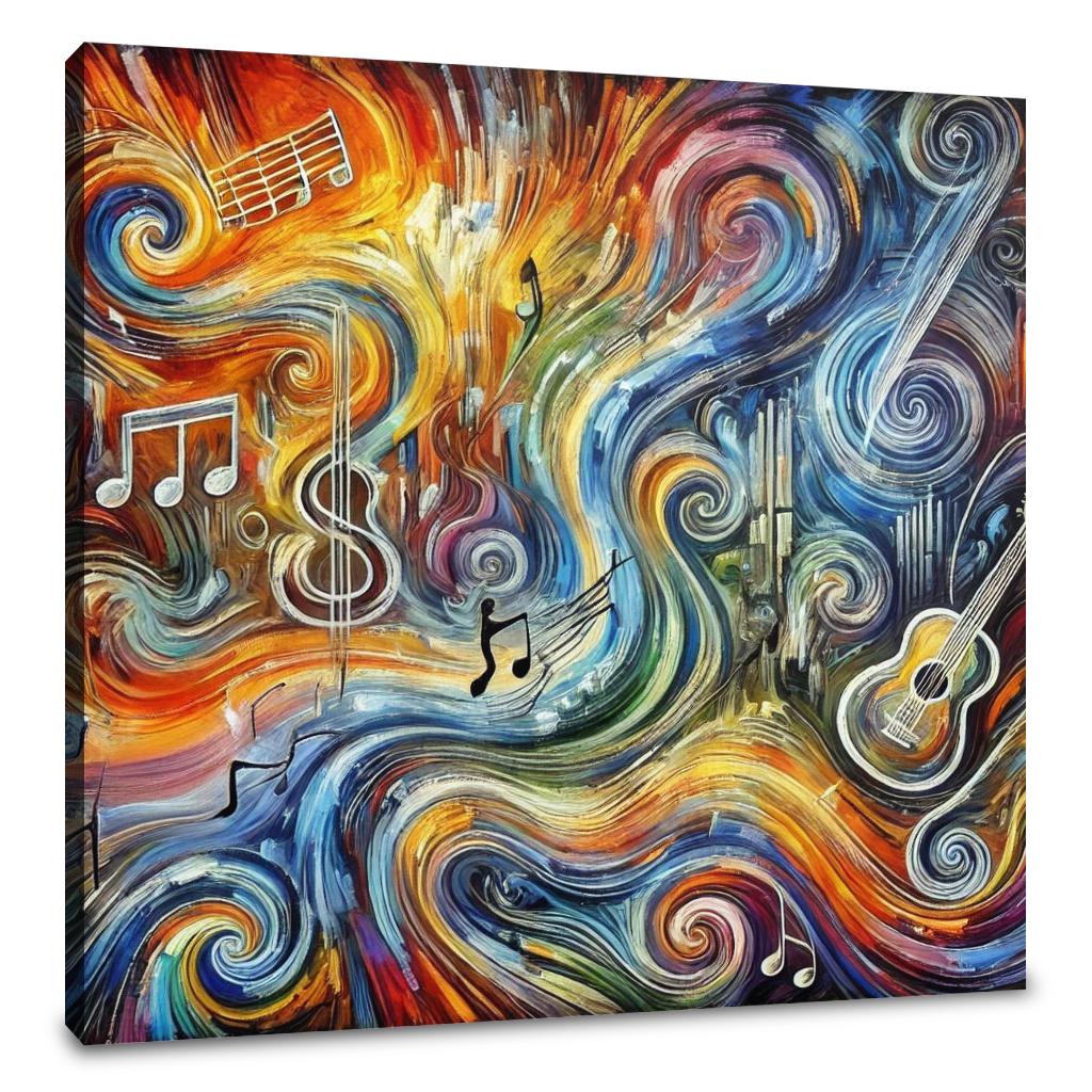 Chaotic Musical Vibrations Canvas