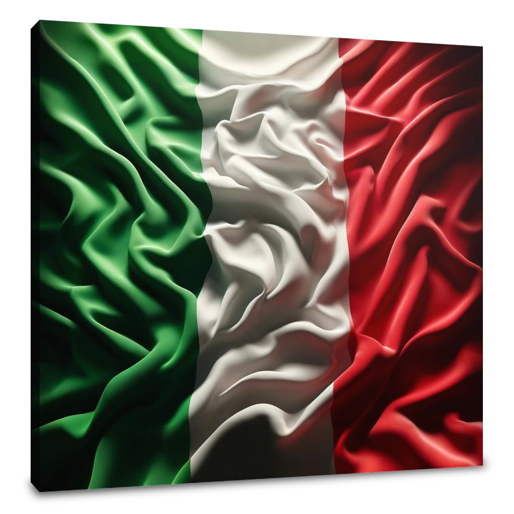 Italian Flag Resonance Canvas