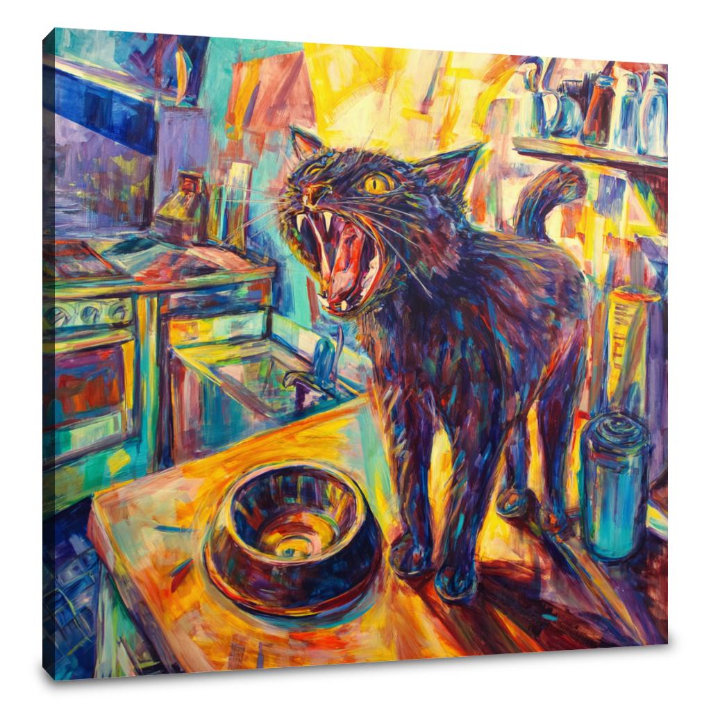 Cat's Dawn Cry Canvas