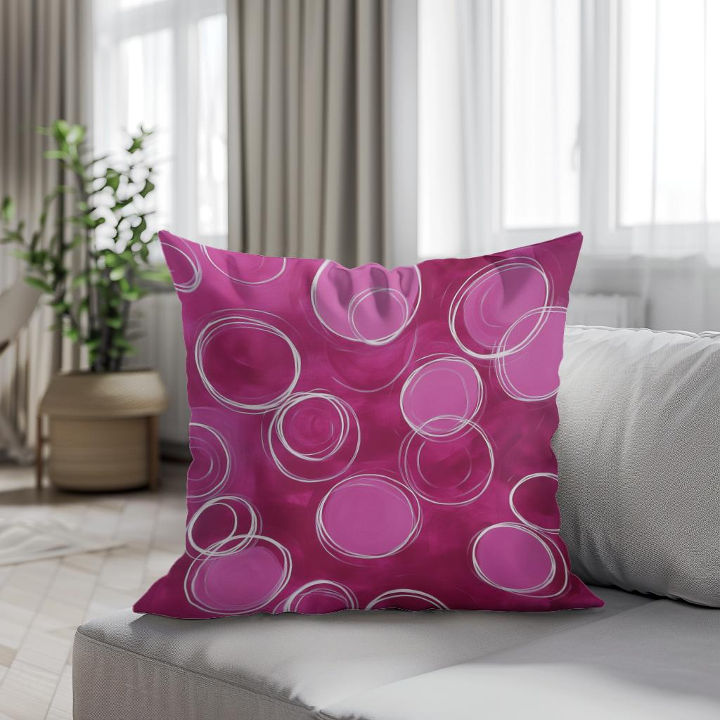 Plum and Pink Harmony Cotton Cushion