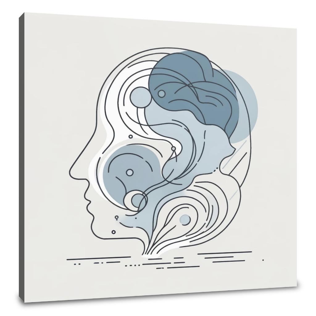 Abstract Thoughts in Cold Colors Canvas