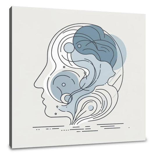 Abstract Thoughts in Cold Colors Canvas