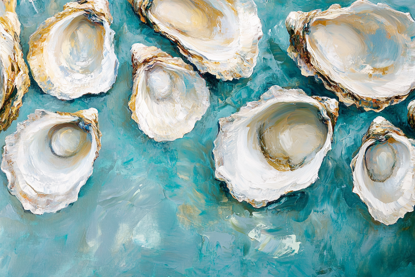 Iridescent Oyster Harmony Canvas