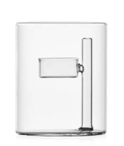 Iris Tealight Holder by Ichendorf Milano – Handmade Borosilicate Glass, Blue, Amber, or Clear