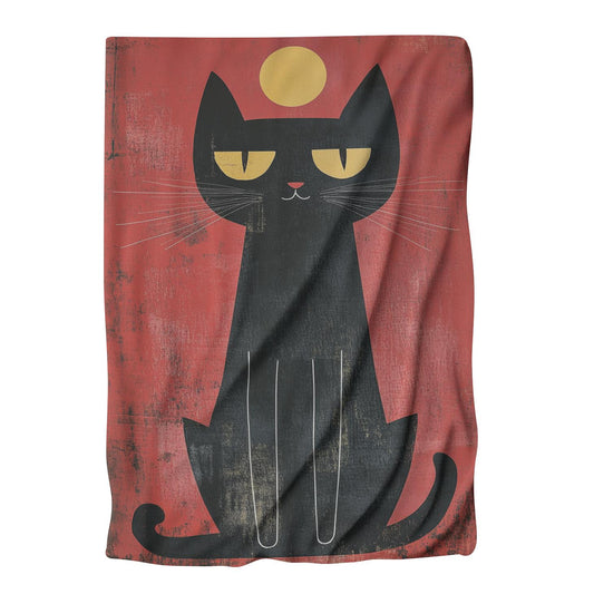 Edgy Black Cat Blanket