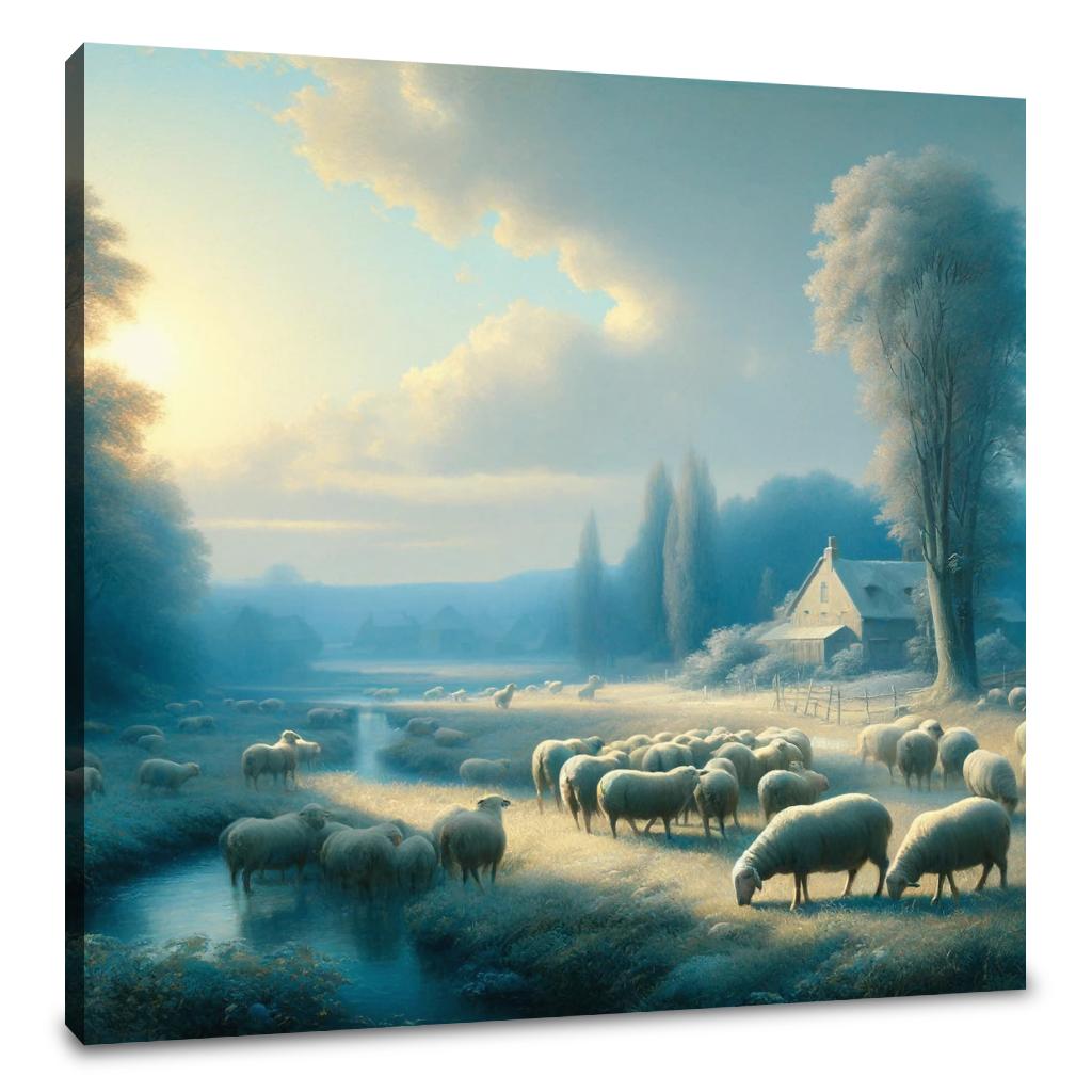 Classical Pastoral Sheep Canvas