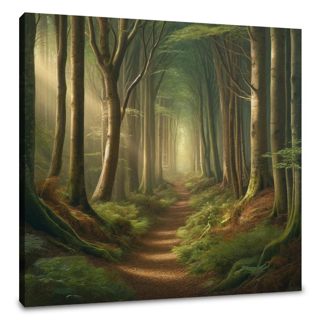 Ancient Forest Path Canvas