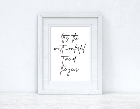 It's The Most Wonderful Time Of The Year Christmas Seasonal Wall Home Decor Print