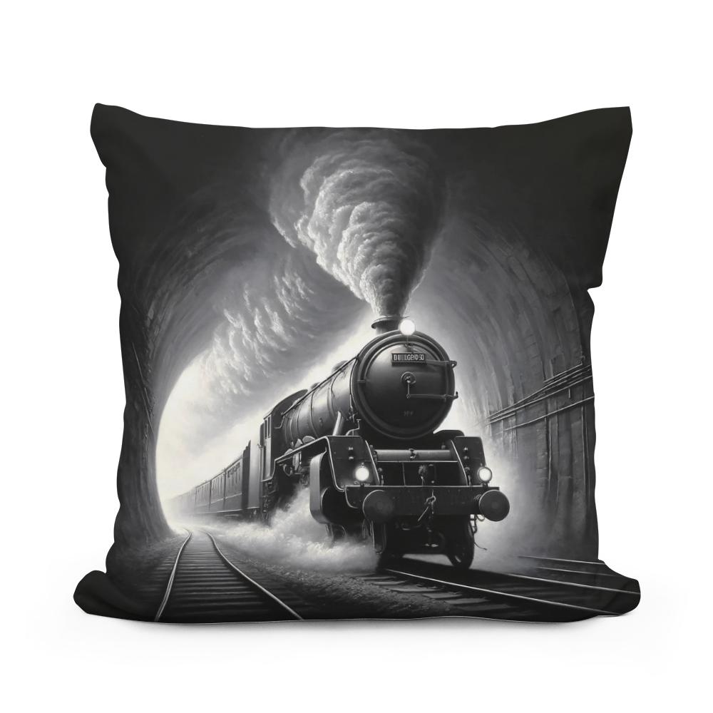 Echoes of Steam Cotton Cushion