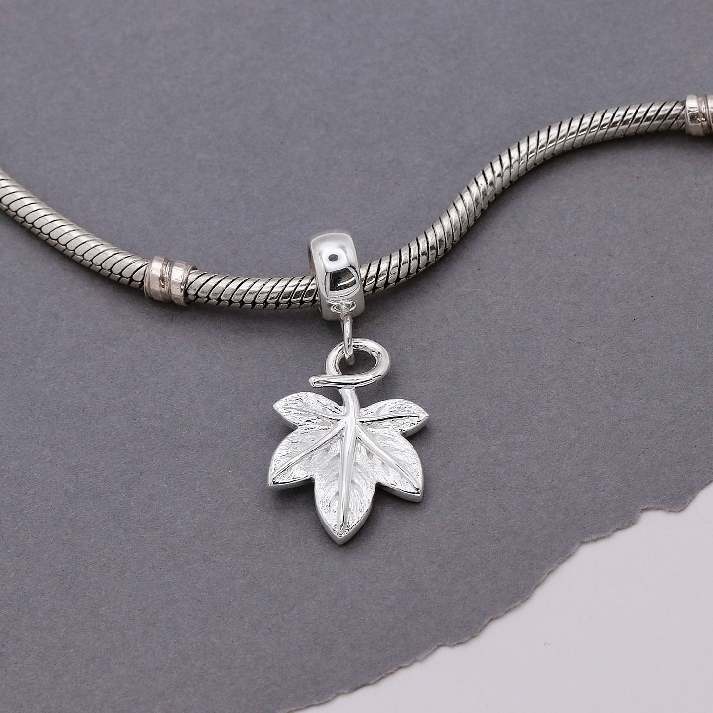 Ivy Leaf Silver Charm
