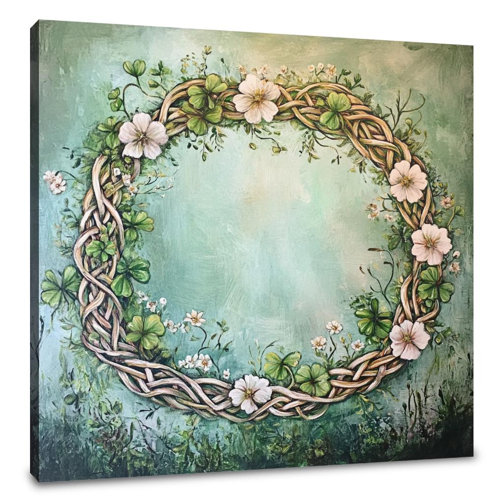 Celtic Clover Wreath Canvas