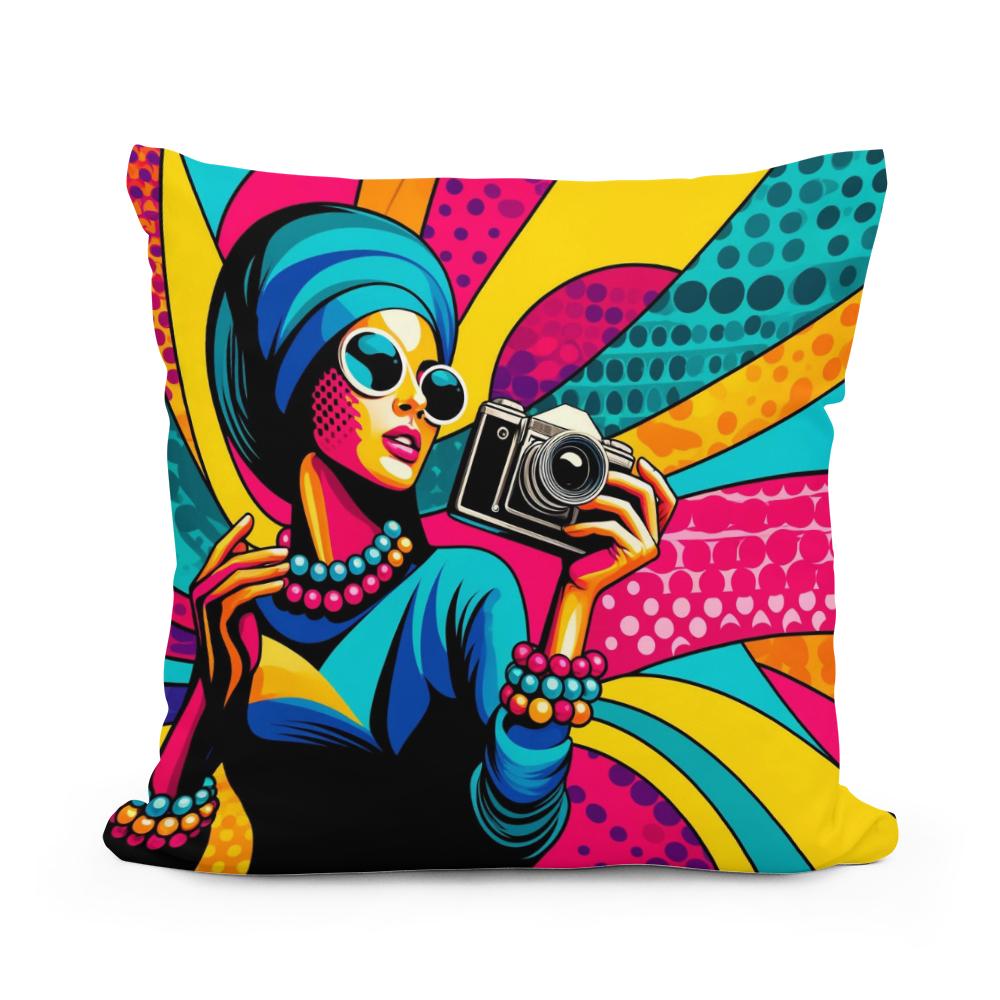Radiant Retro Cotton Cushion
