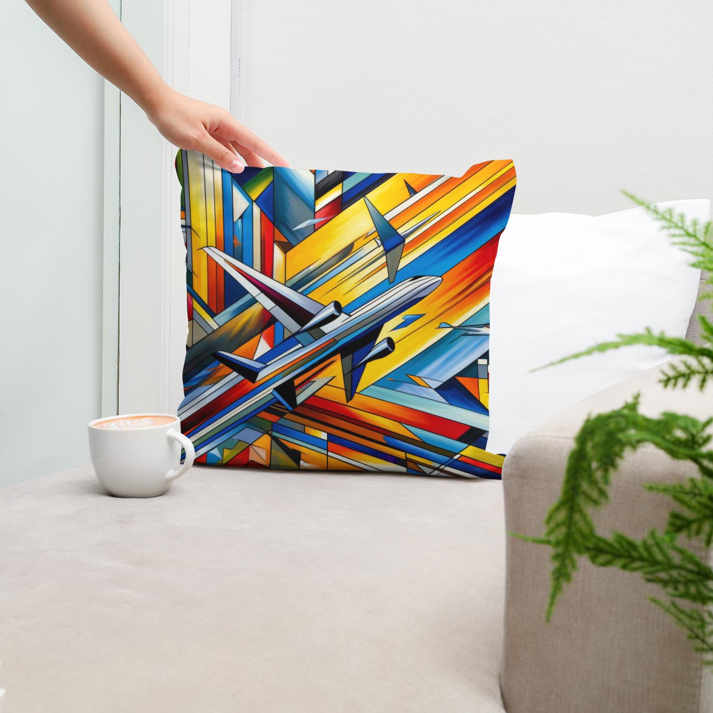 Abstract Altitudes Cotton Cushion