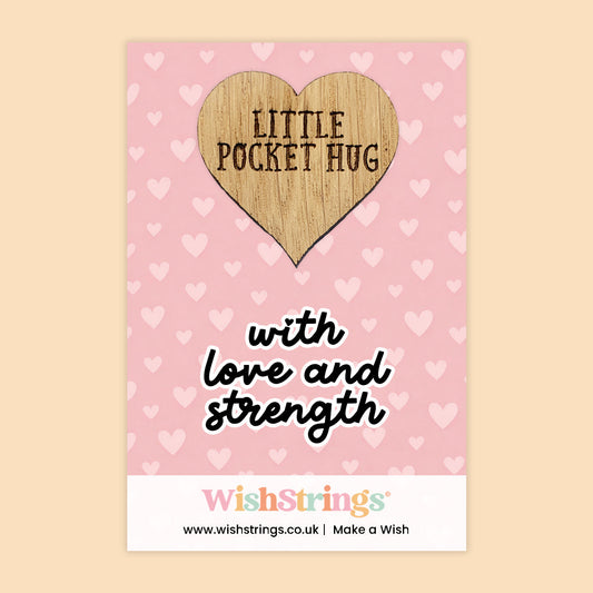 Pocket Hug – With Love and Strength | Thoughtful Encouragement Gift | Comforting Keepsake Token for Tough Times