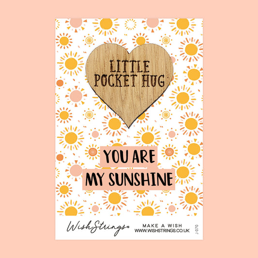 Pocket Hug - You Are My Sunshine | Thoughtful Gift for Saying I Love You | Keepsake Token for Sending Hugs & Expressing Affection