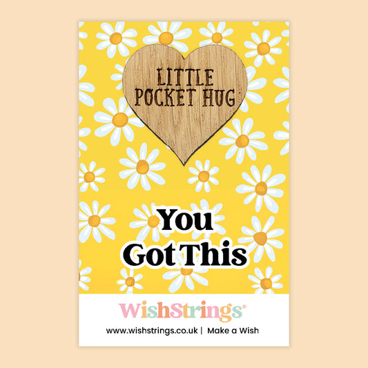 Pocket Hug - You Got This | Motivational Gift for Positivity & Success | Keepsake Token for Sending Hugs, Good Luck & Encouragement