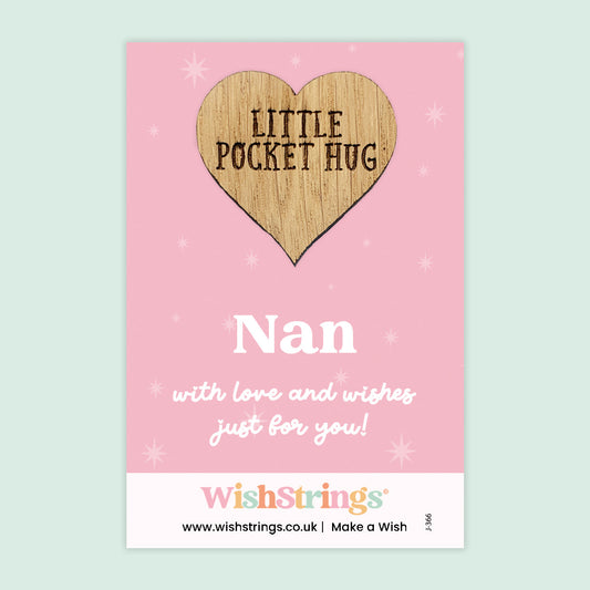 Pocket Hug – Nan | Thoughtful Gift for Grandma | Heartfelt Keepsake Token of Love, Comfort & Connection from Grandchildren or Family