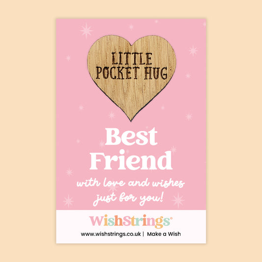 Pocket Hug - Best Friend | Thoughtful Friendship Gift | Keepsake Token for Sending Hugs & Celebrating Your Bestie