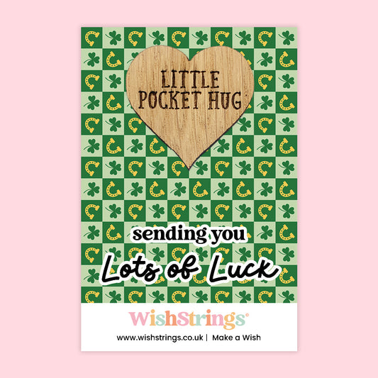 Pocket Hug – Sending You Lots of Luck | Thoughtful Gift for New Beginnings & Challenges | Keepsake Token of Support & Positivity