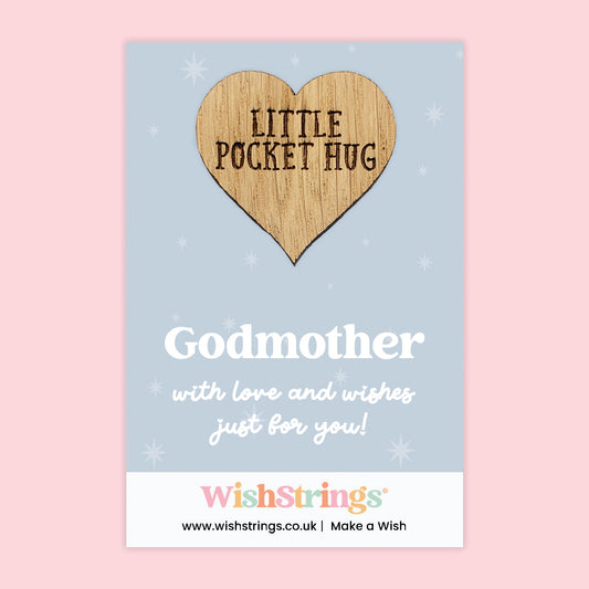 WishStrings Pocket Hug – Godmother | Heartfelt Mini Gift to Show Appreciation | Thoughtful Token of Love and Gratitude