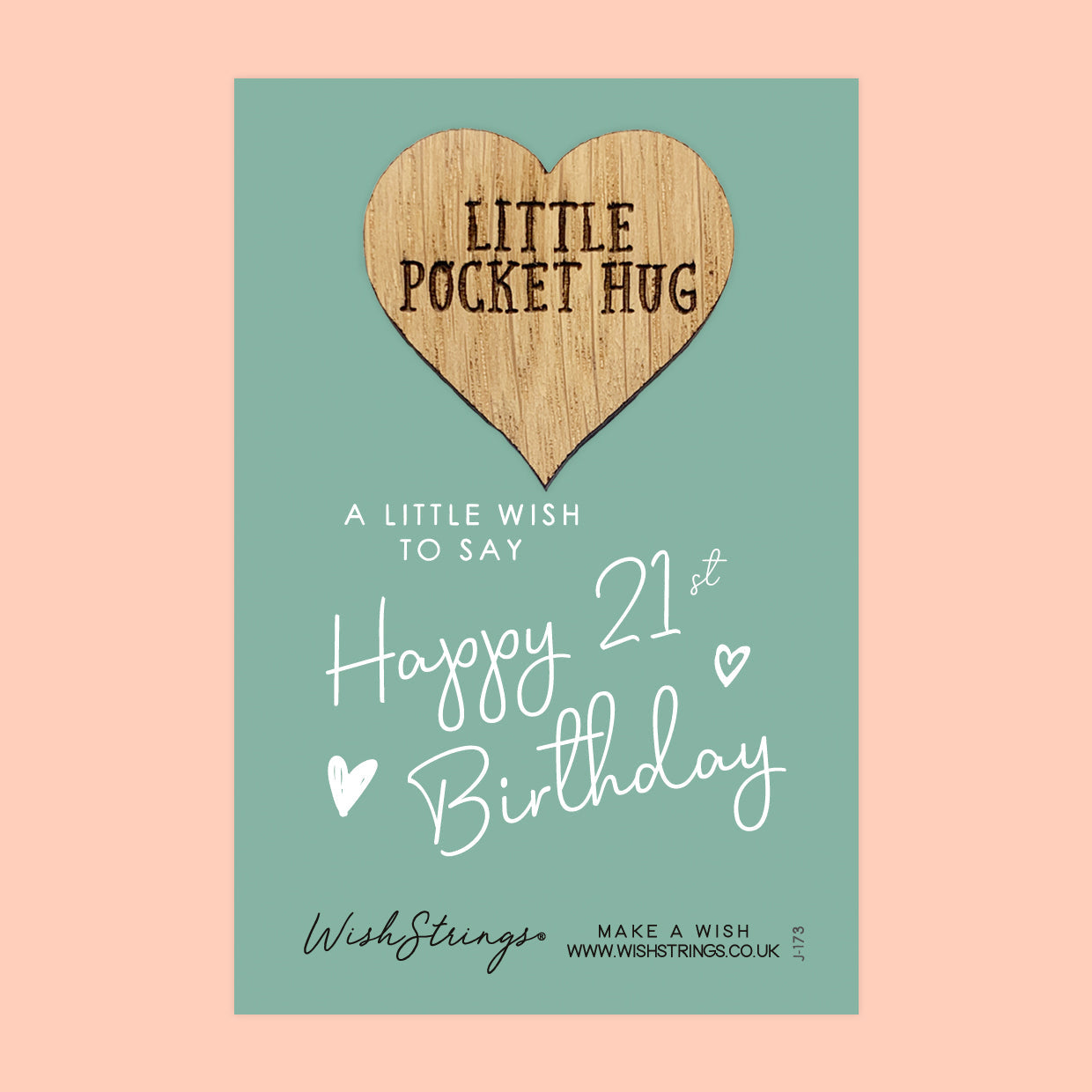 Pocket Hug - Happy 21st Birthday | Milestone Celebration Gift | Keepsake Token for Special Birthday