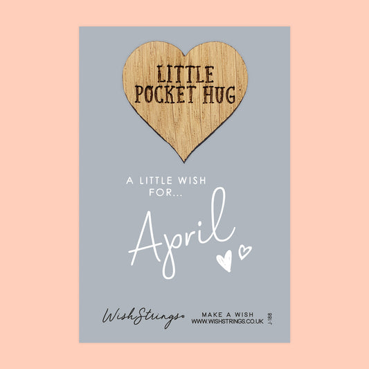 Pocket Hug - April Birth Month | Thoughtful Birthday Gift | Keepsake Token for Celebrating April Birthdays