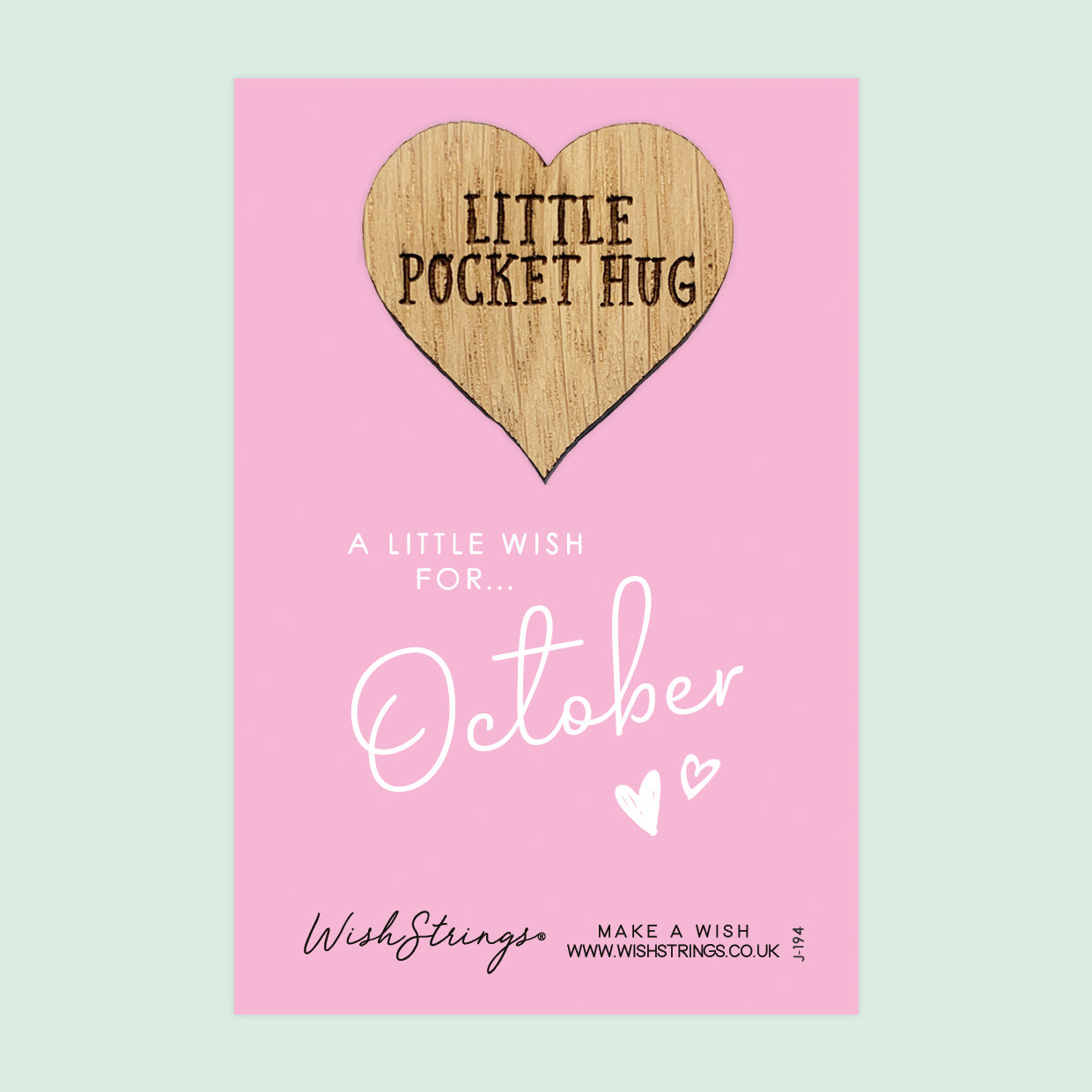 Pocket Hug - October Birth Month | Thoughtful Birthday Gift | Keepsake Token for Sending Hugs & Celebrating a Special Day